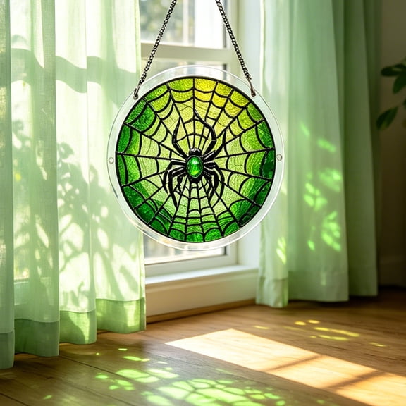 TanSiDing Acrylic Sun Catchers Window Decorations, Gradient Stained Glass Bird Ornament for Spring, Faux Stained Glass Hanging Puzzle for Garden, Patio, Home Room