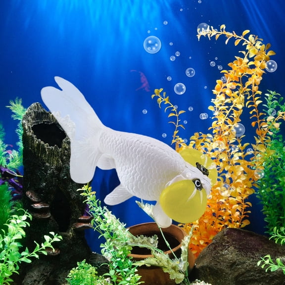 TanSiDing Artificial Fake Goldfish Artificial Aquarium Fake Fish For Pond Swimming Plastic Fish Realistic Moving Yellow Red Goldfish Floating Goldfish Decoration