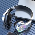 thumbnail image 1 of TanSiDing Bluetooth Headphones Wireless Earbuds, HiFi Stereo Foldable Gaming Headset with Microphone, Bluetooth 5.1, Built-in Mic, Wired Mode for PC Cell Phones TV, 1 of 7
