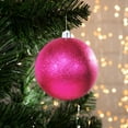 thumbnail image 1 of TanSiDing Christmas Tree Ornaments 6 Inch Glitter Ball Hanging Decor for Holiday Party Wedding Centerpiece, Shatterproof Plastic Santa Decorations Outdoor Indoor, 1 of 6