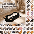 thumbnail image 1 of TanSiDing Cute Sleeping Cat Shaped Area Rug, Microfiber Absorbent Floor Mat for Bedroom Kitchen Living Room, Kitten Mat Floor Carpet Hallway Porch Entrance Doormat for Room, 1 of 7