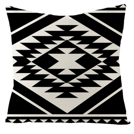 TanSiDing Decorative Throw Pillow Covers Square Cotton Linen Cushion Case with Hidden Zipper for Sofa Bedroom Living Room Home Decor 45*45cm