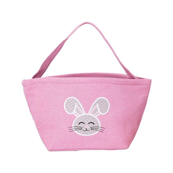 TanSiDing Easter Basket Bag for Women, Large Fabric Tote with Handles, Foldable Storage Organizer, Reusable Grocery Shopping Bag, Beach Picnic Market Carryall