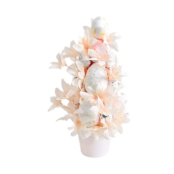 TanSiDing Easter Egg Tree, Easter Decoration Artificial Tree with Easter Eggs, Tabletop Bonsai Tree for Table Home Holiday Spring Decor