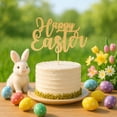 thumbnail image 1 of TanSiDing Easter Party Cake Topper Alphabet Egg Gold Scallion Paper Decoration Flags, Premium Thick Cardboard Insertion, Festive Dessert Decor, Plug-in Party Supplies, Bright Non-Fade Colors, 1 of 6