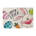 thumbnail image 1 of TanSiDing Easter Table Mats Set of 4, Flax Placemats Non-Slip Heat Resistant, 16x12 Inch Rectangular Kitchen Dining Table Decor, Washable Home Decor for Party Holiday Dinner 42*32cm, 1 of 6