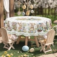 thumbnail image 1 of TanSiDing Easter Tablecloth Waterproof Washable Bunny Egg Print Decorative Table Cover for Holiday Party Dining Kitchen Decor, 1 of 6