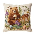 thumbnail image 1 of TanSiDing Easter Throw Pillow Covers Watercolor Lovely Bunny Pillow Covers Spring Bunny with Iris Daisy Floral Pillow Cases Happy Easter Farmhouse Cushion Cases for Home Sofa 45*45cm, 1 of 6