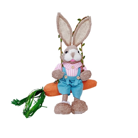 TanSiDing Easter Woven Grass Hanging Ornament Decorative Wall Basket Rustic Home Decor Natural Fiber Hanging Planter Boho Farmhouse Spring Garden Patio Door Wall Decor