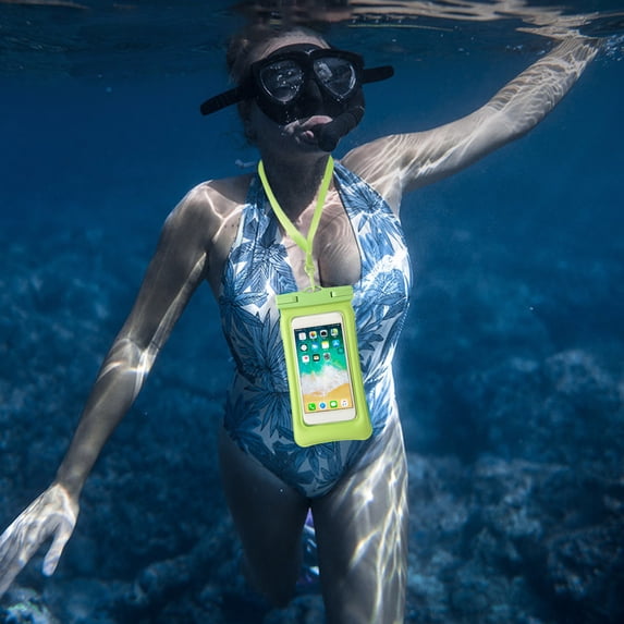 TanSiDing IPX8 Waterproof Phone Pouch, Underwater Dry Bag for Beach Swimming Snorkeling, Tou-ch Sensitive Case with Lanyard Fits All Smartphones Up to 7.2 Inch