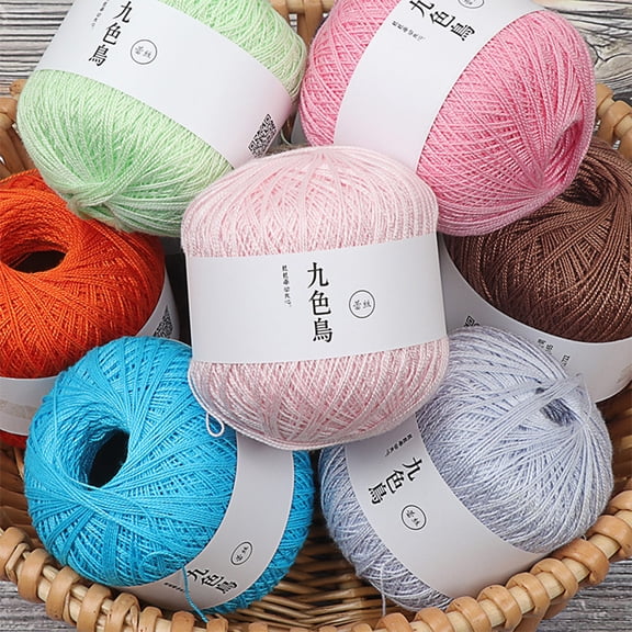 TanSiDing Lace Thread for Crocheting, Fine Cotton Crochet Yarn 8 Ply, Soft Weaving Yarn for Sweater, Knitting, Embroidery, Handmade Craft Accessories