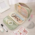 thumbnail image 1 of TanSiDing Large Capacity Pencil Case Pouch with Zipper, Spacious Organizer Bag for Office Supplies, Mesh Pockets Pen Holder Stationery Storage, Durable Cloth Utility Bag for Work Travel, 1 of 8