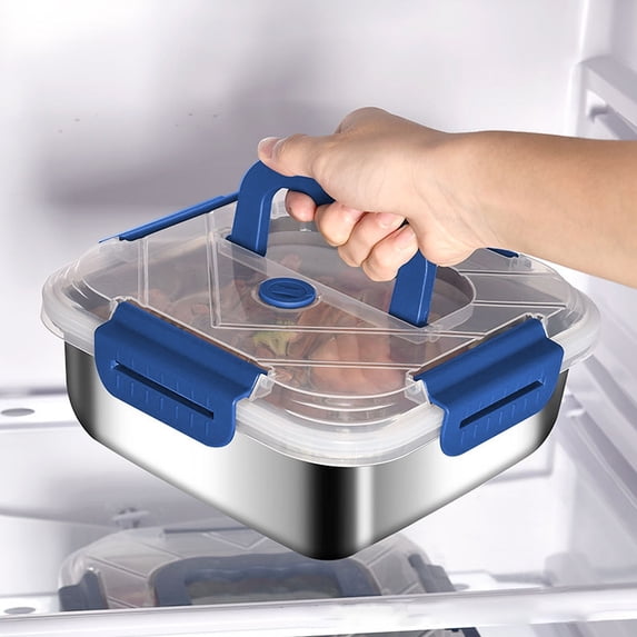 TanSiDing Leak Proof Stainless Steel Food Storage Container with Airtight Lid, Insulated Lunch Box for Hot Cold Meals, Dishwasher Oven Microwave Safe Kitchen Food Container for Office Picnic Travel
