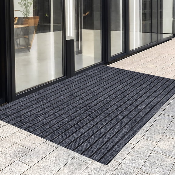 TanSiDing Non-Slip Door Mat, Polyester Carpet Entryway Rug, Waterproof Floor Mat for Home Entrance, Washable and Durable Indoor Outdoor Carpet Runner, Striped Design for Living Room, Kitchen