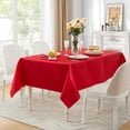 thumbnail image 1 of TanSiDing Satin Tablecloth Polyester Rectangular Table Cover Silk Soft Shiny Wrinkle Resistant Washable for Wedding Banquet Party Dining Decor 152*213cm, 1 of 6