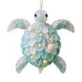 thumbnail image 1 of TanSiDing Sea Glass Acrylic Hanging Ornaments, Beach Themed Seaglass Tree Baubles with Dog Cow Turtle Designs, Coastal Christmas Window Suncatcher Decor for Home, 1 of 7