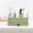 thumbnail image 1 of TanSiDing Silicone Toothbrush Holder with Drain Tray, 6-Slot Bathroom Organizer, Waterproof Cosmetic Storage Box, Countertop Vanity Organizer for Makeup Brushes, Shower Essentials, and Toiletries, 1 of 6