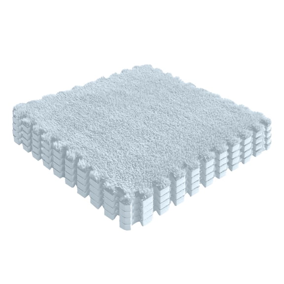 TanSiDing Suede Foam Floor Mat Set - Soft High-Density Carpet Tiles, Non-Slip Waterproof, Easy Clean & Cut, Bedroom Living Room Area Rug, Comfortable Flooring for Home 30*30cm