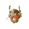 thumbnail image 1 of TanSiDing Swing Animal Garden Statue Resin Sculpture Hanging Animal Figurine Decoration for Trees Home Office, Cute Car Interior Decor for Balcony Gardens - Bunny, 1 of 7