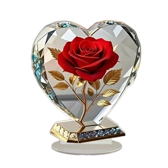 TanSiDing Valentine's Day Rose Flower Display Stand Ornament Plastic Decoration for Party Table Centerpiece Home Decor Gift