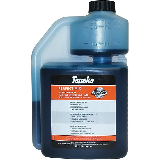 Tanaka 700208 Perfect Mix 2 Stroke Engine Oil in Self Measuring Bottle, 16oz