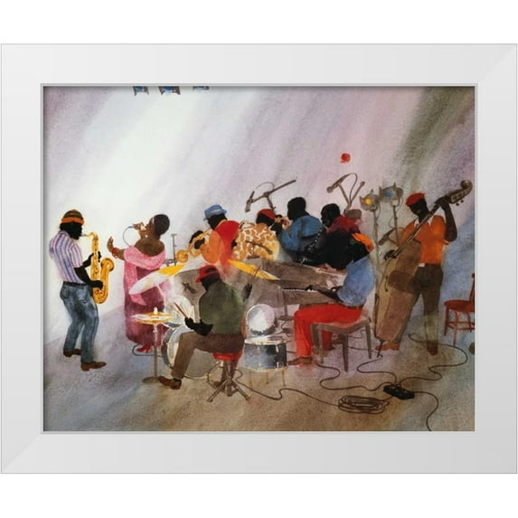 Tanaka, Jim 18x15 White Modern Wood Framed Museum Art Print Titled - Wild Women Dona€™t Have the Blues
