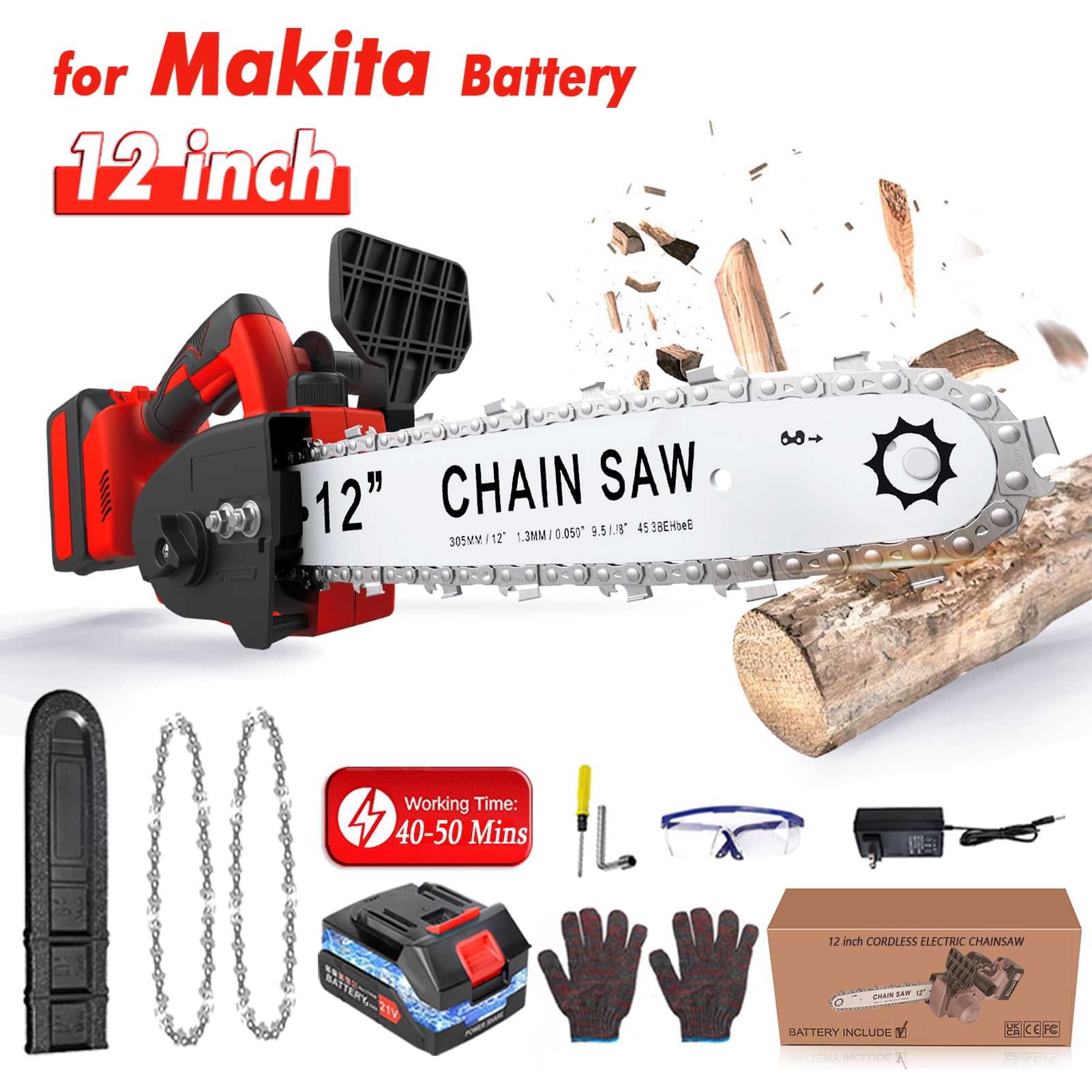 Mini Chainsaw 6-Inch Cordless Battery Powered Handheld Chain Saw