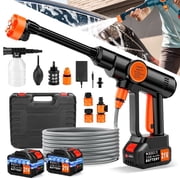 Tanbaby Cordless Pressure Washer, 970PSI Electric Power Washers, Water Pressure Machine with 6-in-1 Nozzle, 2.4GPM ,17FT Hose, for Cars Patio Floor