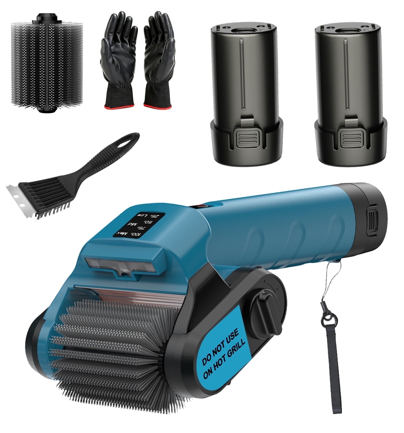 Yankucat Electric Grill Brush for Outdoor Grill - Cordless Rechargeable BBQ Cleaner with 304 Stainless Steel, 4000mAh Power Rotary Grill Cleaning Brush for Gas Charcoal Grates