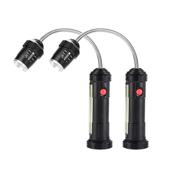Tancola 2PACKLED Work Light with Magnetic Base and Flexible Gooseneck Tube  Rechargeable BBQ Grill Light(excluded battery)
