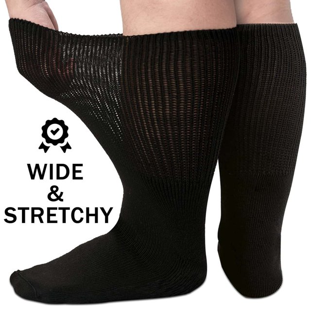 Tancuzo Extra Wide Socks for Swollen Feet,Diabetic Socks for Men Women