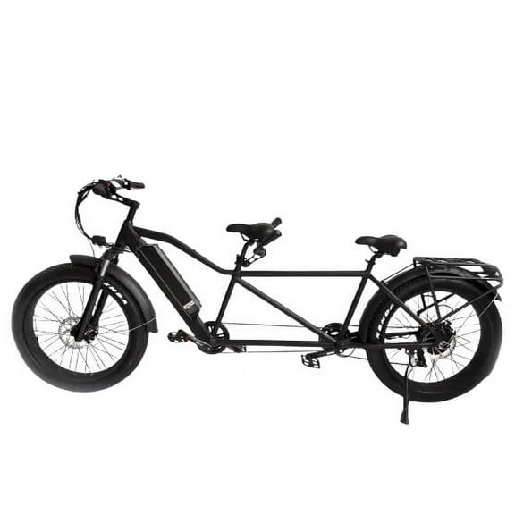 Tandem Electric Bicycle with Fat Tires | 2 Person Bike with PowerBooster and LCD Display