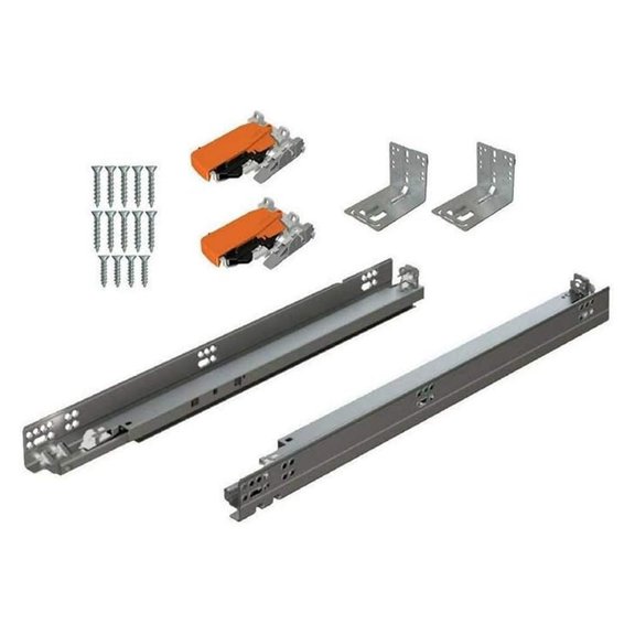 Tandem Plus OTION Drawer Slides Complete Pair, with Runners 563H, Locking Devices, Rear Mounting Brackets and Screws (for face Frame or Frameless Application) 21 Inch