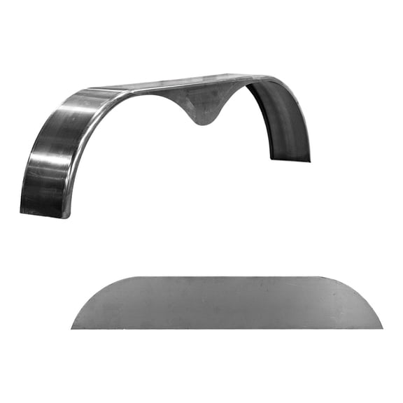 Tandem Trailer Axle 9x72 Smooth Steel Teardrop Fender Kit