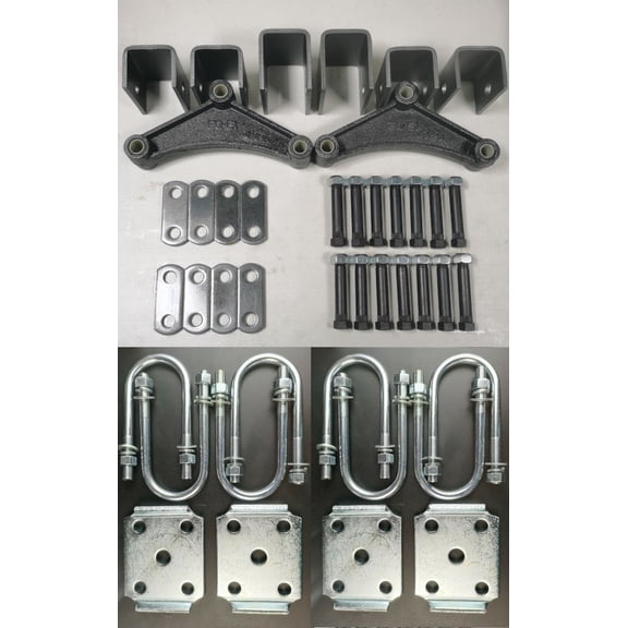 Tandem Trailer Axle Hanger kit for 7k 7,000 lb tandem with 2 3/8" u-bolt kits