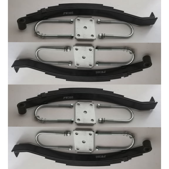Tandem Trailer Slipper Spring Suspension Kit for 3" Tube - 5.2k - 7k Axles