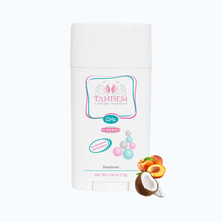 Tandem Vibrant Natural Deodorant for Kids Stone Fruit + Coconut, 2.5 oz