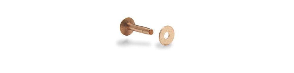 Tandy Leather #12 Copper Rivets & Burrs 1" (25 mm) 75/pk 11282-01
