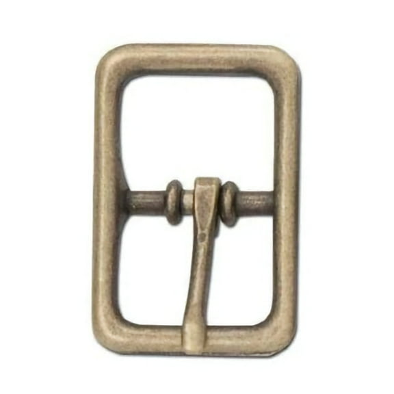 Tandy Leather Center Bar Belt and Strap Buckle 3/4" Antique Brass
