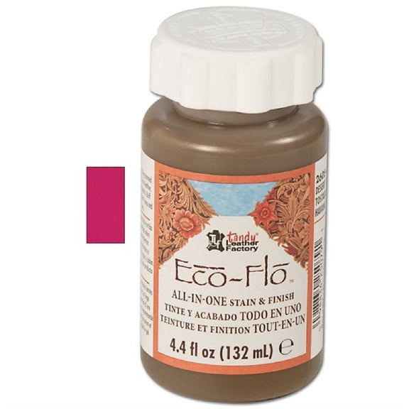 Tandy Leather Eco-Flo All-In-One Stain & Finish 4.4 fl. oz. (132 ml) Cherry Red 2605-12
