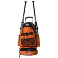 thumbnail image 1 of Tanel 360 Bat Pack Baseball/Softball Backpack Bag - Orange, 1 of 6