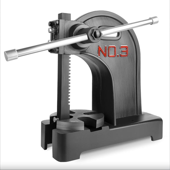 Tanfengu 3 Ton Black Manual Arbor Press, Reversible Ram & Removable Anvil Heavy Duty Desktop Press ,Manual Press Machinefor Forming, Extrusion & Small Parts Assembly 