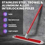 Tanfengu Adjustable Concrete Bull Float, Stainless Steel Concrete Finishing Trowel, Lightweight Concrete Leveling Tool for Construction Work, Red