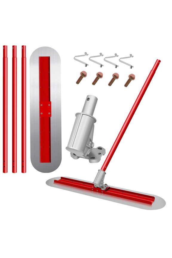 Tanfengu Co.ltd.4-Section Extendable Concrete Finishing Trowel. Solid Aluminum Alloy Pole. Stainless Steel Blade for Construction Site Work