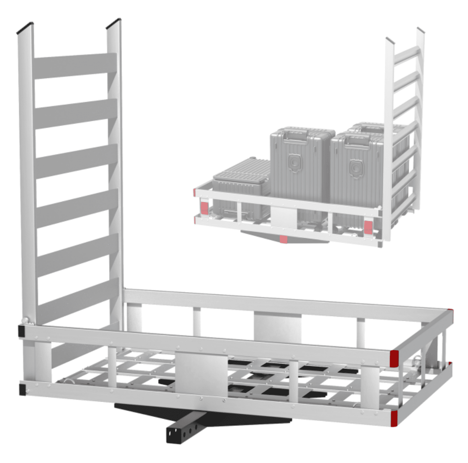 Tanfengu Grey Hitch Mount Cargo Carrier, 500 lbs Capacity Trailer Rack ...
