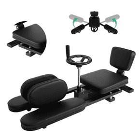 Heavy Duty Leg Split Machine, Black Steel Frame Leg Stretcher with Wheels, 180 Degree Adjustable Trainer for Dance & Fitness