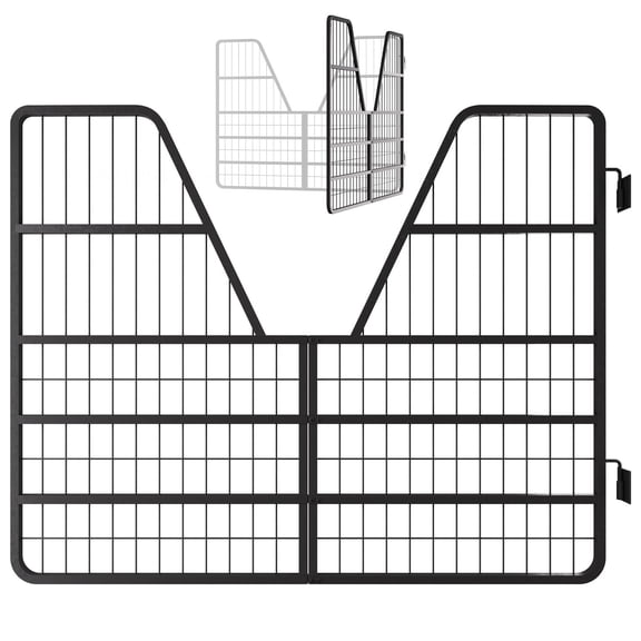 Tanfengu,Horse Stall Gate with Yoke Design, 52" W x 42" H Horse Stall Door Guard,Two-Way Swing Heavy-Duty Steel Horse Stall Barrier for Horse Barn
