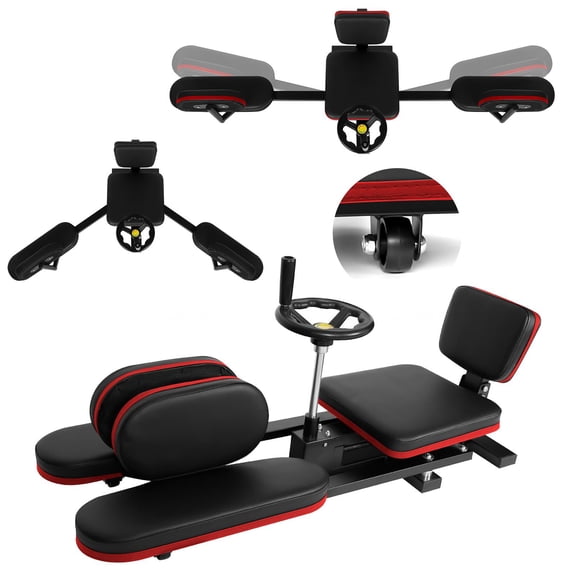 Tanfengu Red Leg Stretcher Machine, 180 Degree Split Trainer with Wheels, Adjustable Flexibility Stretching Equipment for Yoga & Ballet