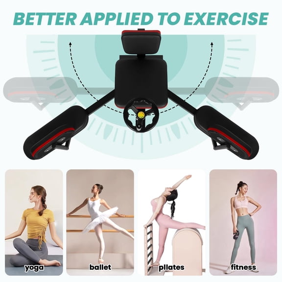 Tanfengu Red Split Leg Stretcher, Adjustable Leg Stretch Machine with Padded Seat, Quiet Home Flexibility Trainer for Gymnastics & Fitness