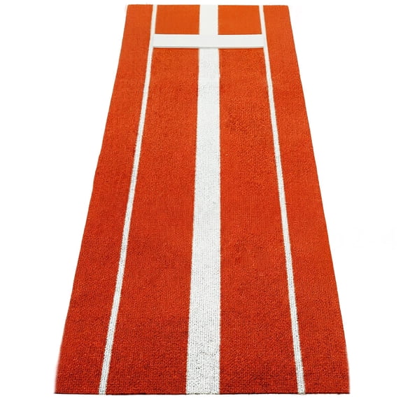 Tanfengu Softball Pitching Mat, Weather-Resistant Foldable Practice Mat, Non-Slip Baseball Training Mat for Indoor Outdoor Use, Red